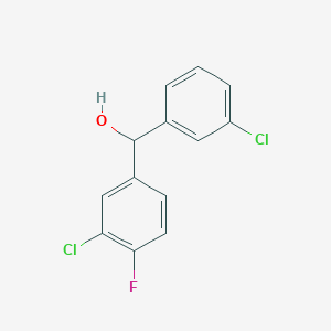 molecular formula C13H9Cl2FO B1635646 (3-Chloro-4-fluorophenyl)(3-chlorophenyl)methanol 