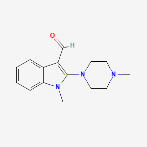 molecular formula C15H19N3O B1635696 1-methyl-2-(4-methylpiperazino)-1H-indole-3-carbaldehyde CAS No. 886360-89-0