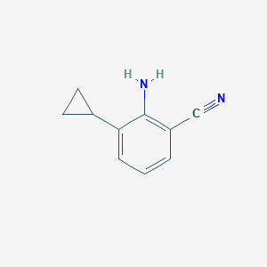 molecular formula C10H10N2 B163573 2-Amino-3-cyclopropylbenzonitrile CAS No. 126403-72-3