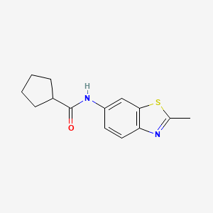 N-(2-methyl-1,3-benzothiazol-6-yl)cyclopentanecarboxamide