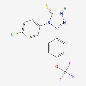 4-(4-Chlorophenyl)-5-(4-(trifluoromethoxy)phenyl)-4H-1,2,4-triazole-3-thiol