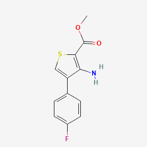 molecular formula C12H10FNO2S B1635849 3-氨基-4-(4-氟苯基)噻吩-2-甲酸甲酯 CAS No. 156274-32-7