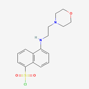 molecular formula C16H19ClN2O3S B1635852 5-(2-morpholin-4-ylethylamino)naphthalene-1-sulfonyl Chloride 