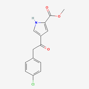 molecular formula C14H12ClNO3 B1635866 methyl 4-[2-(4-chlorophenyl)acetyl]-1H-pyrrole-2-carboxylate CAS No. 400073-95-2