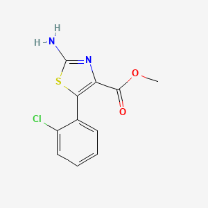 molecular formula C11H9ClN2O2S B1635867 Methyl 2-amino-5-(2-chlorophenyl)-1,3-thiazole-4-carboxylate CAS No. 886361-40-6