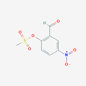 molecular formula C8H7NO6S B1635888 2-Formyl-4-nitrophenyl methanesulfonate 