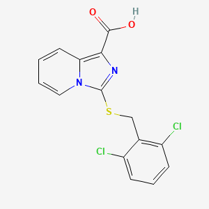 molecular formula C15H10Cl2N2O2S B1635901 3-((2,6-Dichlorobenzyl)thio)imidazo[1,5-a]pyridine-1-carboxylic acid 
