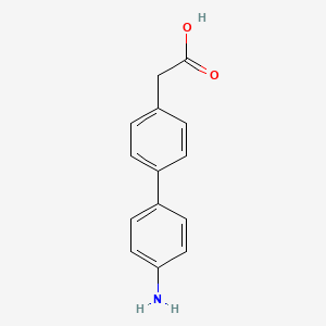 molecular formula C14H13NO2 B1635913 (4'-Amino-biphenyl-4-yl)-acetic acid 