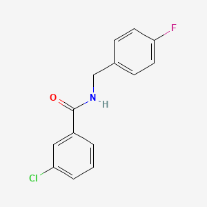 molecular formula C14H11ClFNO B1635951 3-Chloro-N-(4-fluorobenzyl)benzamide 