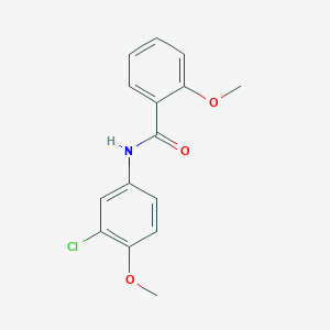 molecular formula C15H14ClNO3 B1635989 N-(3-chloro-4-methoxyphenyl)-2-methoxybenzamide 