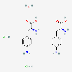 molecular formula C18H28Cl2N4O5 B1635993 (2S)-2-amino-3-(4-aminophenyl)propanoic acid;hydrate;dihydrochloride 