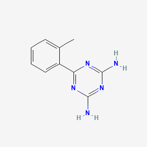 molecular formula C10H11N5 B1635998 6-(2-Methylphenyl)-1,3,5-triazine-2,4-diamine 