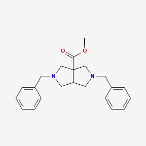 molecular formula C22H26N2O2 B1636037 methyl 2,5-dibenzyl-3,4,6,6a-tetrahydro-1H-pyrrolo[3,4-c]pyrrole-3a-carboxylate 