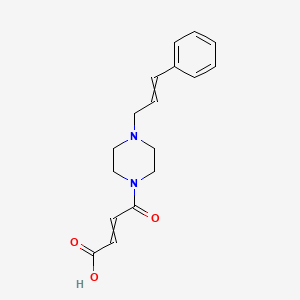 molecular formula C17H20N2O3 B1636040 4-Oxo-4-(4-(3-phenylprop-2-enyl)piperazinyl)but-2-enoic acid 