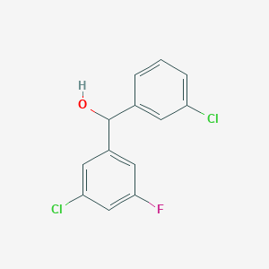 molecular formula C13H9Cl2FO B1636052 (3-Chloro-5-fluorophenyl)(3-chlorophenyl)methanol 