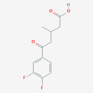molecular formula C12H12F2O3 B1636056 5-(3,4-Difluorophenyl)-3-methyl-5-oxovaleric acid 