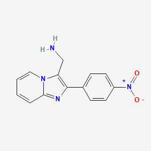 molecular formula C14H12N4O2 B1636069 (2-(4-Nitrophenyl)imidazo[1,2-a]pyridin-3-yl)methanamine 