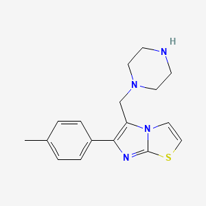 molecular formula C17H20N4S B1636073 5-(Piperazin-1-ylmethyl)-6-(p-tolyl)imidazo[2,1-b]thiazole 