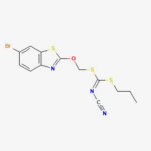 [(6-bromobenzo[d]thiazol-2-yloxy)methyl] propylcyanocarbonimidodithioate