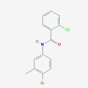 molecular formula C14H11BrClNO B1636103 N-(4-bromo-3-methylphenyl)-2-chlorobenzamide 