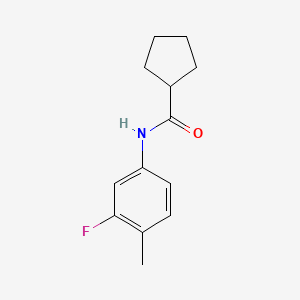 molecular formula C13H16FNO B1636104 N-(3-fluoro-4-methylphenyl)cyclopentanecarboxamide 