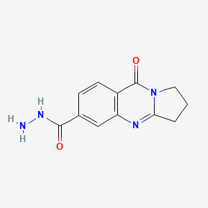 molecular formula C12H12N4O2 B1636117 9-オキソ-1,2,3,9-テトラヒドロピロロ[2,1-b]キナゾリン-6-カルボヒドラジド CAS No. 565206-94-2