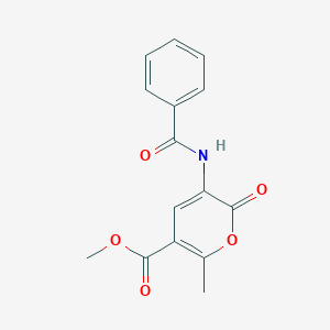molecular formula C15H13NO5 B1636131 3-(苯甲酰氨基)-6-甲基-2-氧代-2H-吡喃-5-羧酸甲酯 CAS No. 338404-89-0