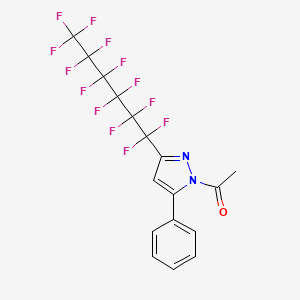 molecular formula C17H9F13N2O B1636176 1-[5-Phenyl-3-(1,1,2,2,3,3,4,4,5,5,6,6,6-tridecafluorohexyl)pyrazol-1-yl]ethanone 