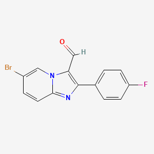 molecular formula C14H8BrFN2O B1636198 6-Bromo-2-(4-fluorophenyl)imidazo[1,2-a]pyridine-3-carbaldehyde 