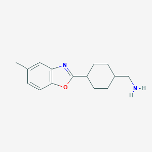 molecular formula C15H20N2O B163621 1-[反式-4-(5-甲基-1,3-苯并恶唑-2-基)环己基]甲胺 CAS No. 1217702-12-9