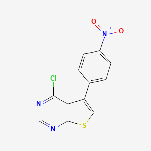 molecular formula C12H6ClN3O2S B1636210 4-Chloro-5-(4-nitrophenyl)thieno[2,3-d]pyrimidine 