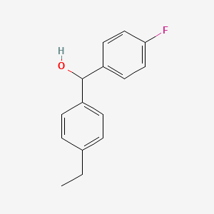molecular formula C15H15FO B1636211 4-Ethyl-4'-fluorobenzhydrol 