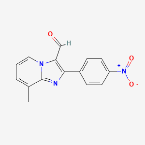 molecular formula C15H11N3O3 B1636222 8-Methyl-2-(4-nitrophenyl)imidazo[1,2-a]pyridine-3-carbaldehyde 