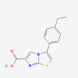 molecular formula C14H12N2O2S B1636250 3-(4-Ethylphenyl)imidazo[2,1-b][1,3]thiazole-6-carboxylic acid 