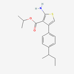 molecular formula C18H23NO2S B1636261 Isopropyl 2-amino-4-(4-(sec-butyl)phenyl)thiophene-3-carboxylate 