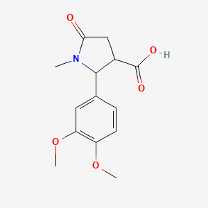 molecular formula C14H17NO5 B1636282 2-(3,4-Dimethoxyphenyl)-1-methyl-5-oxopyrrolidine-3-carboxylic acid 