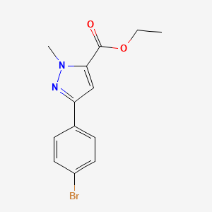 molecular formula C13H13BrN2O2 B1636286 Ethyl 3-(4-bromophenyl)-1-methyl-1h-pyrazole-5-carboxylate CAS No. 618070-50-1