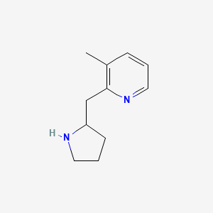 molecular formula C11H16N2 B1636300 3-甲基-2-(吡咯烷-2-基甲基)吡啶 CAS No. 881040-09-1