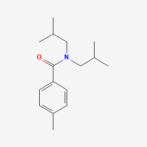 molecular formula C16H25NO B1636365 4-methyl-N,N-bis(2-methylpropyl)benzamide 