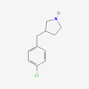 molecular formula C11H14ClN B1636385 3-(4-Chlorobenzyl)pyrrolidine 