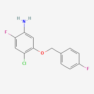 molecular formula C13H10ClF2NO B1636432 4-氯-2-氟-5-[(4-氟苄基)氧基]苯胺 CAS No. 453557-77-2