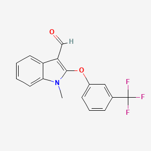 molecular formula C17H12F3NO2 B1636436 1-Methyl-2-[3-(trifluoromethyl)phenoxy]-1H-indole-3-carbaldehyde CAS No. 338416-72-1