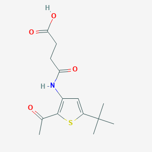 molecular formula C14H19NO4S B1636442 N-(2-Acetyl-5-tert-butyl-thiophen-3-yl) succinamic acid 