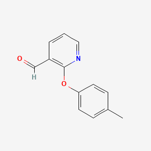 molecular formula C13H11NO2 B1636444 2-(4-甲基苯氧基)烟醛 CAS No. 478030-89-6