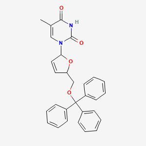 molecular formula C29H26N2O4 B1636447 5-Methyl-1-[5-(trityloxymethyl)-2,5-dihydrofuran-2-yl]pyrimidine-2,4-dione 