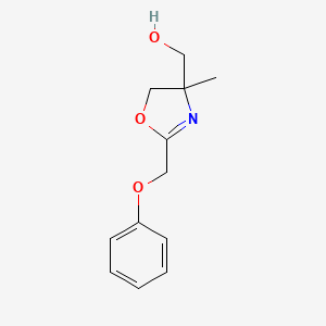 molecular formula C12H15NO3 B1636511 [4-Methyl-2-(phenoxymethyl)-4,5-dihydro-1,3-oxazol-4-yl]methanol CAS No. 727674-99-9