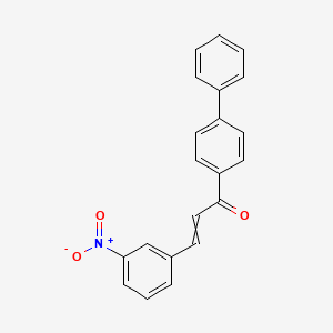molecular formula C21H15NO3 B1636529 3-(3-Nitrophenyl)-1-(4-phenylphenyl)prop-2-en-1-one 