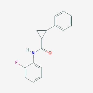 molecular formula C16H14FNO B1636539 N-(2-fluorophenyl)-2-phenylcyclopropanecarboxamide 