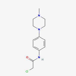 molecular formula C13H18ClN3O B1636543 2-Chloro-N-[4-(4-methyl-piperazin-1-yl)-phenyl]-acetamide 