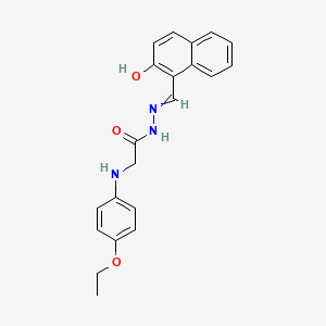 molecular formula C21H21N3O3 B1636550 2-(4-Ethoxyanilino)-N-[(2-hydroxynaphthalen-1-yl)methylideneamino]acetamide 